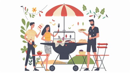 Friends Enjoying Summer Barbecue: A Day of Food, Fun, and Laughter