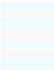 Ruled sheet paper with Margin in US letter size
