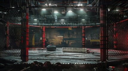 Inside the Octagon: A Dark and Gritty Fighting Arena