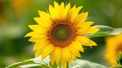 Fototapeta premium Radiant Close-Up of a Vibrant Yellow Sunflower Petal in Sunlight