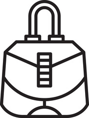 Fashion Bag Icon Line Art