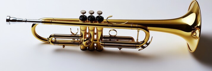 Fototapeta premium Transparent Trumpet horn with transparent background.