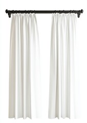 A pink drapery hangs from a curtain rod