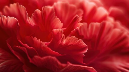 Obraz premium Vibrant Red Carnation Blossom with Soft Petals in Close-up View
