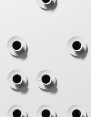 set of cups of coffee