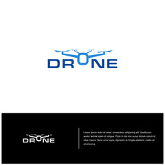 Obraz premium Drone camera flying logo for spray building agriculture or photographer video studio service