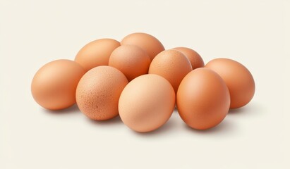 A brown chicken egg on a brown background with brown food.