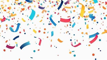 Colorful Confetti Background for Party and Celebration