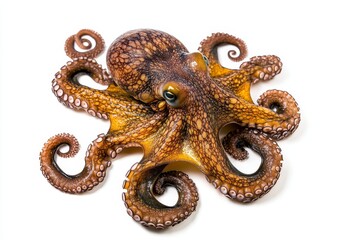 Obraz premium An underwater photo of an octopus marine fish in PNG format.