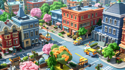 Produce a scene of fieldwork in a bustling city, where researchers are studying urban ecology and social behavior