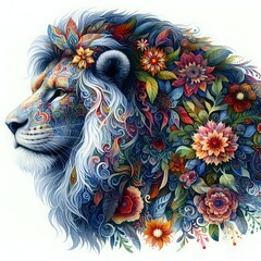 Vibrant Mosaic of Nature: An Artistic Animal Illustration
