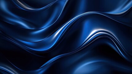 Obraz premium Sophisticated dark blue background with flowing curves, offering a luxurious and stylish visual.