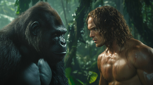 Tarzan and gorilla