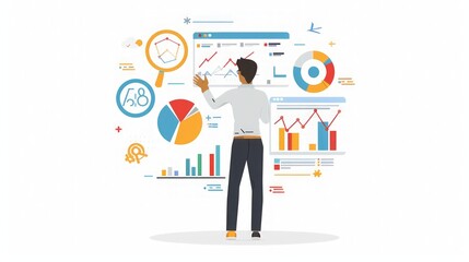 Fototapeta premium Data Analysis and Visualization: A Business Growth Strategy