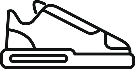 Simple line icon of a running shoe, perfect for representing a healthy lifestyle, sportswear, and footwear fashion