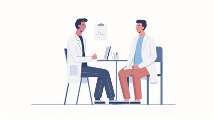 Doctor and Patient Consultation: A Medical Illustration