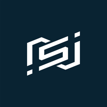 Letter S J logo design. creative minimal monochrome monogram symbol. Universal elegant vector emblem. Premium business logotype. Graphic alphabet symbol for corporate identity