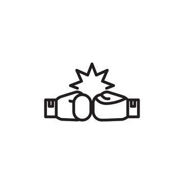 recommend clip art: Battle icon in thin line style Vector illustration graphic design. Editable icon.