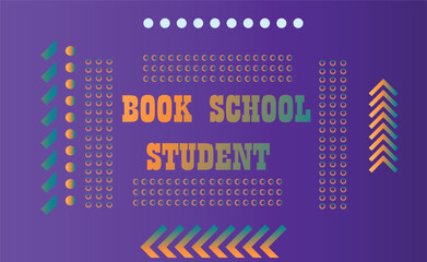 School book banner and poster artistic design