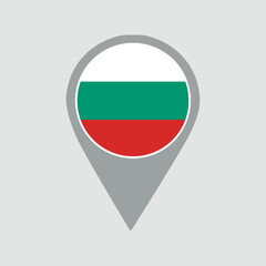 Bulgaria flag map pin icon vector illustration