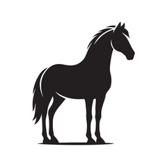 High-Quality Horse Silhouette Image - Perfect for Graphic Design & Creative Projects