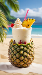 sunshine juicy pineapple nature's tropical delight ai photo
