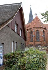 Church. Wustrow. Die Bodden. Mecklenburg Vorpommern East Germany. Baltic sea coast.