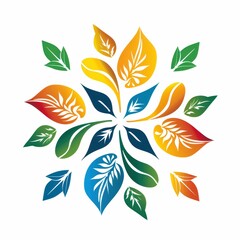 Fototapeta premium Seasons United - Logo Design Intertwining Spring, Summer, Autumn, and Winter Elements