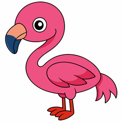 Flamingo isolated on white, flamingo vector illustration, bird on a branch vector art, flamingo silhouette, bird vector icon, flamingo on a branch vector, eps, flamingo on a branch cartoon