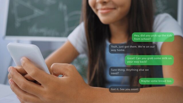 Modern Clean Text Message Bubble Overlay Template