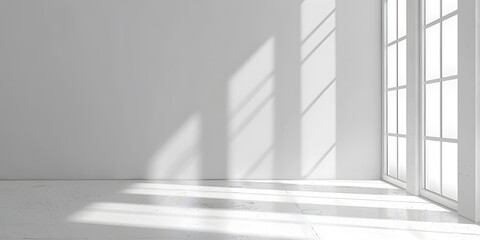 Pure White Minimalist Background with Gentle Shadow Accents