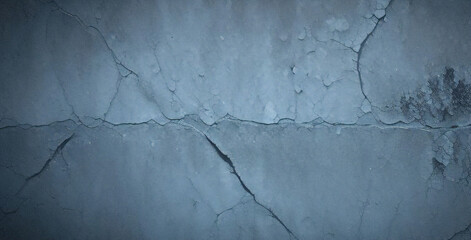 Fototapeta premium dark blue background texture with black vignette in old vintage grunge textured border design dark elegant teal color wall with light spotlight center 