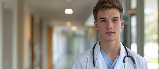 Fototapeta premium Male Medical Student with Copyspace
