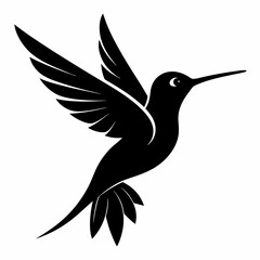 Hummingbird isolated on white, hummingbird vector illustration, bird on a branch vector art, hummingbird silhouette, bird vector icon, hummingbird on a branch line art, eps, hummingbird on a branch ca