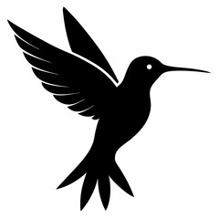 Hummingbird isolated on white, hummingbird vector illustration, bird on a branch vector art, hummingbird silhouette, bird vector icon, hummingbird on a branch line art, eps, hummingbird on a branch ca