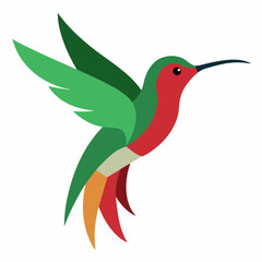 Hummingbird isolated on white, hummingbird vector illustration, bird on a branch vector art, hummingbird silhouette, bird vector icon, hummingbird on a branch line art, eps, hummingbird on a branch ca