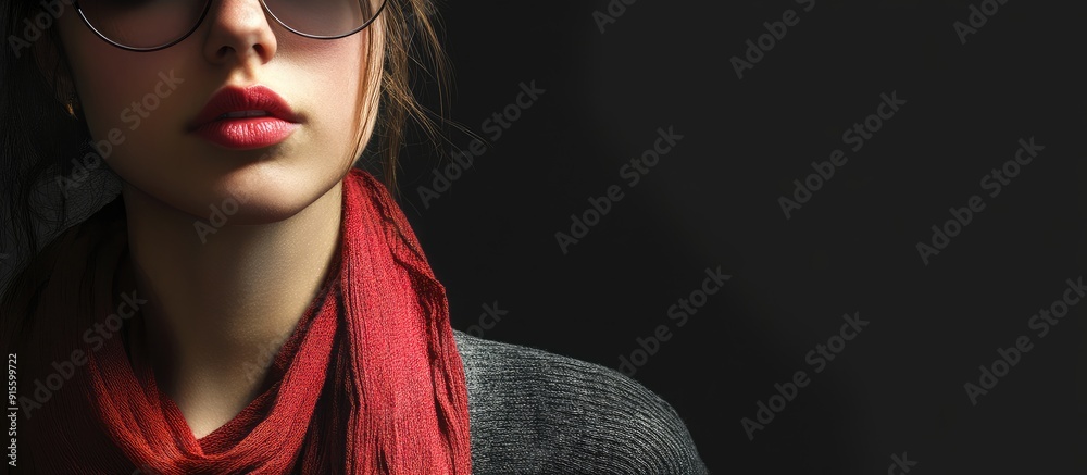 Poster woman wearing clothes. with copy space image. place for adding text or design