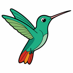 Hummingbird isolated on white, hummingbird vector illustration, bird on a branch vector art, hummingbird silhouette, bird vector icon, hummingbird on a branch line art, eps, hummingbird on a branch ca