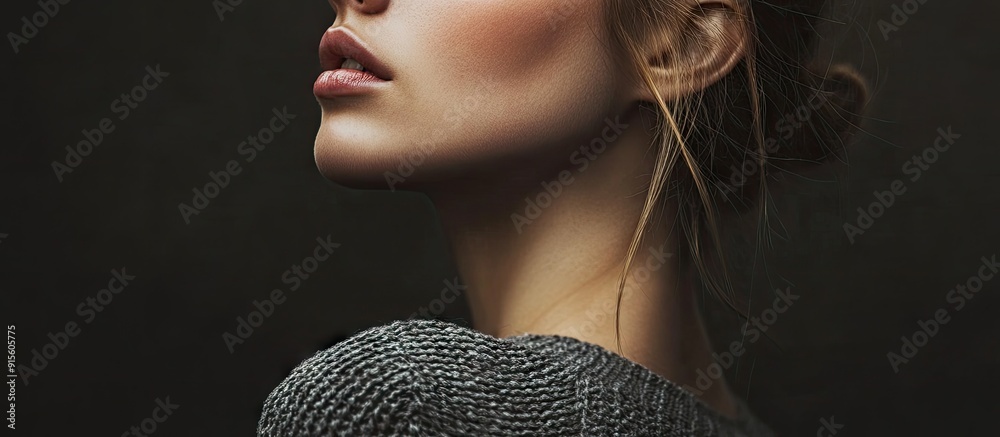 Aufkleber woman wearing clothes. with copy space image. place for adding text or design