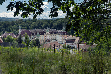 Ostritz East Germany. Saxonia. Cisterciënzer Abbey, St. Marienthal. Ostritz East Germany. Saxonia. Monastery. Barock style. Vinyards.