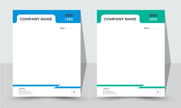 Professional Corporate Letterhead Design: Tailored Vector Templates, Unique Company Letterhead Template.