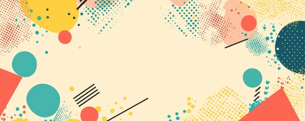 Colorful geometric background design for invitation card or poster