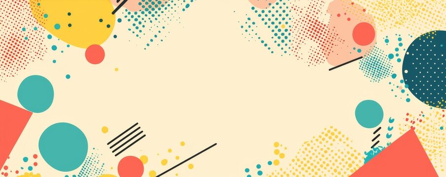 Colorful geometric background design for invitation card or poster