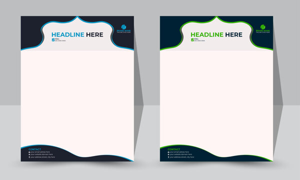 Unique and Creative Business Letterhead Design for Enhanced Brand Identity and Office Use, Professional and Elegant Letterhead Template.
