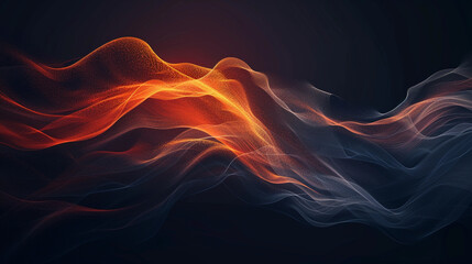 Obraz premium Abstract waves of red and blue swirling gracefully in an artistic composition