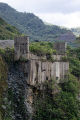 Abandoned Bridge Ruins: Fallen Structure with Historical Charm