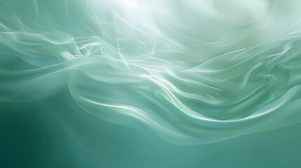 Fototapeta premium Light Abstract Teal Background with Flowing Movement, Generative AI Illustration