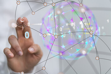 Business intelligence analyst dashboard on virtual