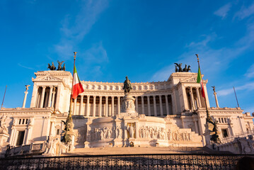 Rome city, Italy in evening sun