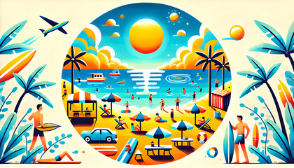 Obraz premium ビーチ